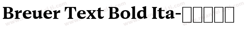 Breuer Text Bold Ita字体转换